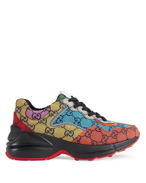 gucci multicolor gg rhyton sneakers|Gucci rhyton gg sneakers review.